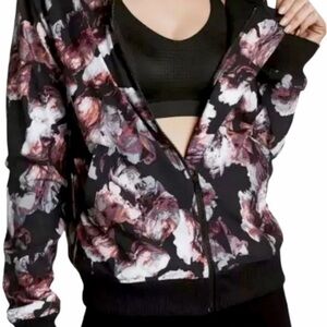 PINK Victoria's Secret Black and Pink Bomber Jacket